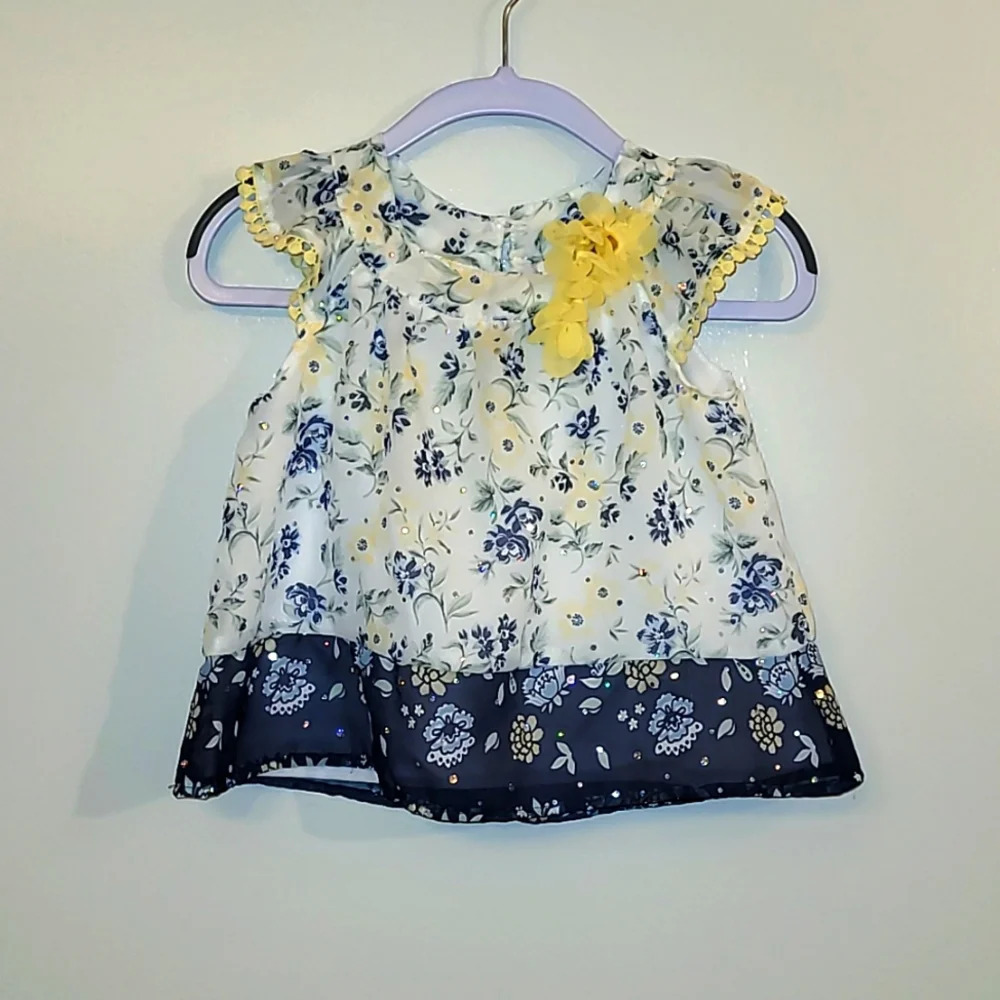 Little Lass girls 2T floral blouse dress shirt LOT-G